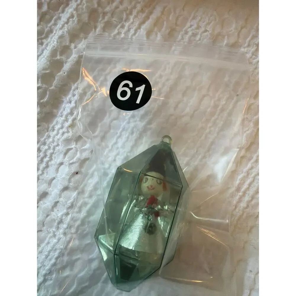 Vintage JewelBrite Snowman Diorama Plastic Lantern Christmas Ornament Hong Kong